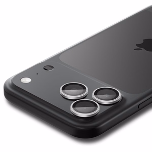 Spigen Optik Pro GLAS.TR „EZ FIT“ kameras vāciņš 2 gabalu komplekts iPhone 16 Pro / Max / 17 Pro / Max - sudraba