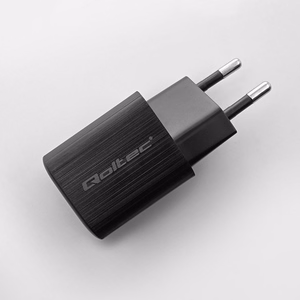 Qoltec 50764 mobile device charger Laptop, Portable gaming console, Power bank, Smartphone, Smartwatch, Tablet melns AC Fast charging Indoor