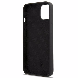 Guess GUHMP13MLSLMGBK iPhone 13 6.1" black/black hardcase Silicone Script Gold Logo Magsafe
