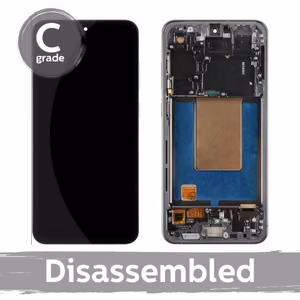 Samsung S721 S24 FE LCD displejs ar rāmi / grafīta krāsā (melns) / (8/10 demontēts)
