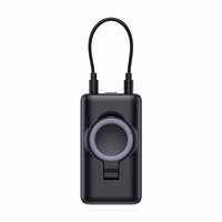 Joyroom JR-W13 5000mAh Bezvadu Portatīvais lādētājs Apple Watch + USB-C un Lightning - melns