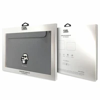Karl Lagerfeld Saffiano Karl&Choupette apvalks 16" portatīvajam datoram - sudraba