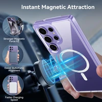 Rock Crystal Transparent Series Magnētiskais viedtālruņa apvalks Samsung Galaxy S25 Ultra skaidrs