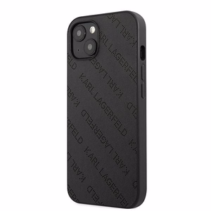 Karl Lagerfeld KLHCP13SPTLK Perforated Allover vāciņš ierīcei iPhone 13 mini 5.4", melns