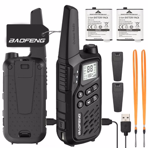 Baofeng BF-T25E rāciju komplekts, 2 gab., melnas