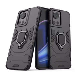 Ring Armor bruņots hibrīda apvalks ar magnētisko turētāju OnePlus Ace Melns