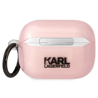Karl Lagerfeld KLAPHNCHTCP Airpods Pro apvalks rozā/rozā Ikonik Choupette