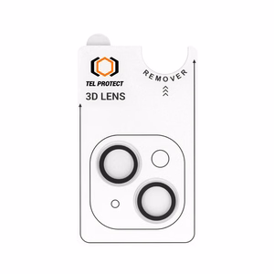 Закалённое стекло Tel Protect 3D Lens на камеру для Iphone 14/14 Plus/16E/17E прозрачный (2 шт. на объектив)