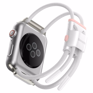 Baseus regulējama sporta siksna Apple Watch 3/4/5/6/SE 38/40mm (LBAPWA4-A24) balta-rožā