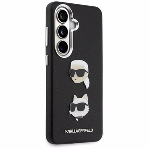 Karl Lagerfeld Saffiano Double Heads Metal Case for Samsung Galaxy S26+ - Black