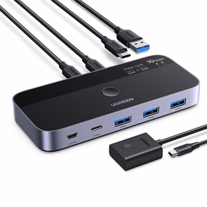 Ugreen komutators USB-C USB-A 10Gb/s - pelēks