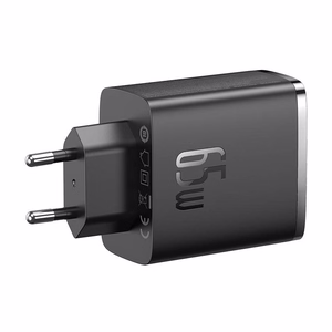 Sienas lādētājs Baseus OS-Cube Pro 2xUSB-C + USB, 65 W (melns)