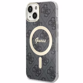 Guess GUHMP14MH4STK iPhone 14 Plus/ 15 Plus 6.7" melns/melns hardcase 4G MagSafe