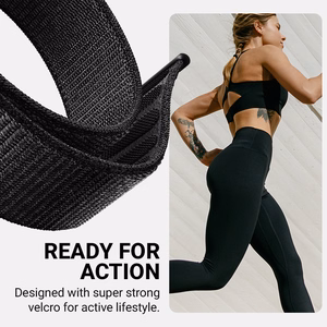 Crong Nylon Apple Watch sporta siksniņa, 38/40/41/42 mm, Midnight Run