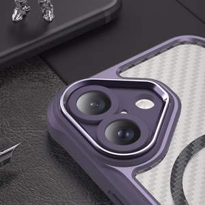 Viedtālruņa apvalks Magnētiskais silikona Līderu sērija iPhone 16 Plus (m) - violets
