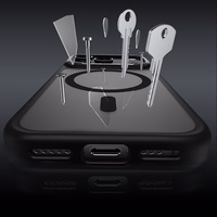 Benks Magnētiskais Mist viedtālruņa apvalks Metal Frame (0068) Iphone 17 Air melns (Kameras vadības poga)