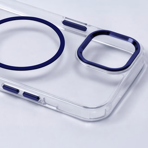 Clear Thin Mag case for iPhone 17 Air 6,6" blue