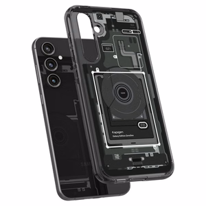 Spigen Ultra Hybrid viedtālruņa apvalks Samsung Galaxy S23 FE - tumši pelēka (Zero One raksts)