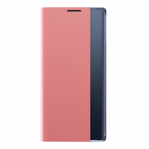 Sleep Case grāmatas tipa viedtālruņa apvalks ar viedo logu iPhone 13 Pro Max rozā