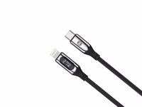 Forever LCD kabelis USB-C - Lightning 1,0 m 27W melns
