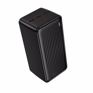 Borofone Portatīvais lādētājs BJ80C Clever - 2xUSB + Type C - QC 3.0 22,5W PD 20W melns