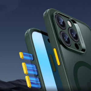 ESR Klasisks Pro komplekts Halolock Magnētiskais iPhone 16 Pro Max viedtālruņa apvalks - zaļš (m)