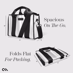 Водоотталкивающая дорожная сумка через плечо Case-Mate Mini Travel Tote Bag, Silver Chrome