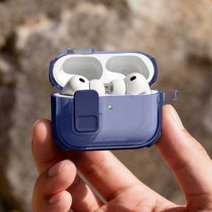 AmazingThing Titan Pro Mag caurspīdīgs apvalks AirPods Pro 3 - Zils