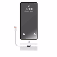 Portatīvais lādētājs Forcell F-Energy Power Plug F5K3 PD 20W 5000 mAh ar iebūvētu savienotāju USB C balta