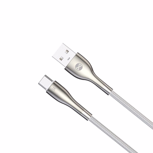 Forever Sleek kabelis USB - USB-C 1,0 m 3A balts
