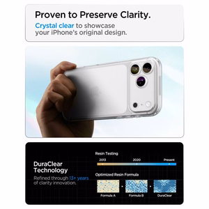 Spigen Ultra Hybrid maciņš, paredzēts iPhone 18 Pro Max / 17 Pro Max, caurspīdīgs