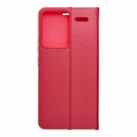 LUNA grāmatu zelta viedtālruņa apvalks XIAOMI Redmi Note 13 PRO Plus 5G sarkans