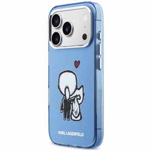Karl Lagerfeld Karl & Choupette Back MagSafe Maciņš for iPhone 17 Pro Max - zils