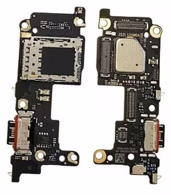 Flex Xiaomi 12T ar charging connector un microphone, SIM card contact original (service pack)