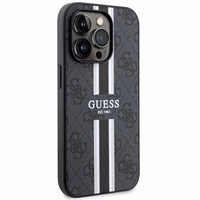 GUESS apvalks IPHONE 14 Pro Max saderīgs ar MagSafe GUHMP14XP4RPSK (4G drukātas svītras) melns