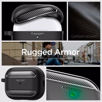 Spigen Rugged Armor viedtālruņa apvalks Apple AirPods Pro 1 / 2 - matēts melns
