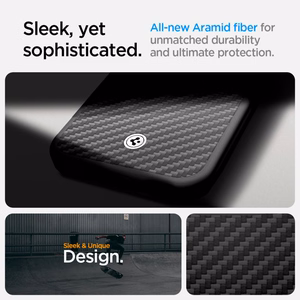 Spigen Enzo Aramid MagSafe Case for iPhone 16e / 17e - Black