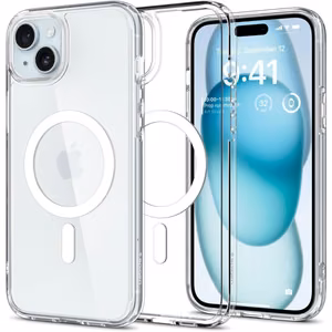 Spigen Ultra Hybrid Mag viedtālruņa apvalks ar MagSafe iPhone 15 – balts