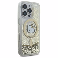 Hello Kitty Šķidrais Spīdums Fever Magnētiskais iPhone 16 Pro Viedtālruņa apvalks - Zelta
