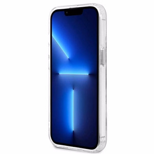 Guess Metal Outline Magnētiskais MagSafe viedtālruņa apvalks iPhone 13 Pro / iPhone 13 - sudraba
