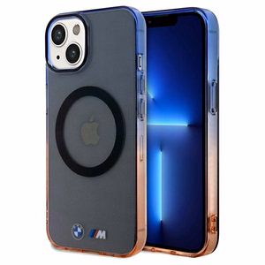 BMW Gradient Bumper Magnētiskais viedtālruņa apvalks iPhone 15 Plus / 14 Plus - pelēks
