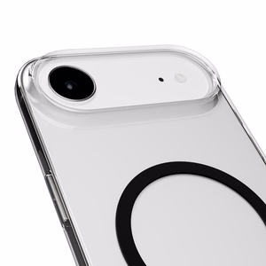 Puro Lite Mag TPU+PC magnētiskais viedtālruņa apvalks iPhone 17 Air - caurspīdīgs ar melnu gredzenu