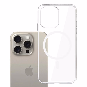 3mk Clear MagCase Case for Apple iPhone 15 Pro Max - Transparent