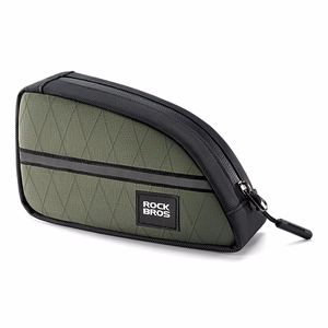 Rockbros trīsstūrveida velosipēda rāmja soma 0.8 l - zaļa