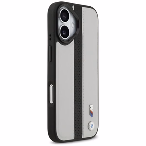 BMW M Perforētā Strīpas Logo Magnētiskais Viedtālruņa apvalks iPhone 17 - pelēks