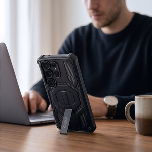 Tech-Protect MagBlast MagSafe maciņš un 2 rūdīto stiklu komplekts Samsung Galaxy S26 Ultra – melns