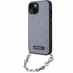 Karl Lagerfeld KLHCP14SSACKLHPG iPhone 14 6.1" sudraba/sudraba hardcase Saffiano Monogram Chain