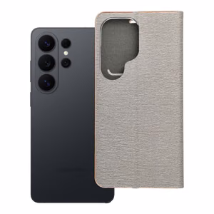 LUNA Book Gold viedtālruņa apvalks SAMSUNG S26 Ultra sudrabains