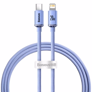 Baseus kabelis Crystal Shine USB-C - Lightning 1,2 m 20W violets