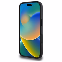 DKNY tekstūras raksta svītrains viedtālruņa apvalks iPhone 16 Pro - melns